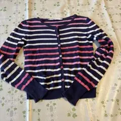 H&M ボーダー柄 カーディガン 120-128