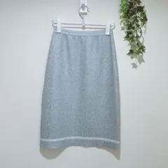 【アルテソワ】【池田レイカ】ブルーシルバー スカート　シワ加工　サイズ9