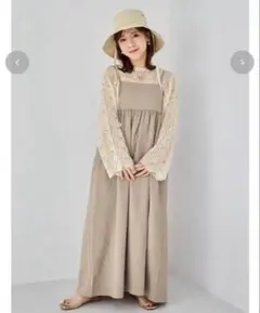 しまむら tal.by yumi. 透かし編み ニット アイボリー L