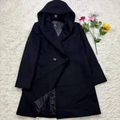 極美品✨23区 スタンドカラー コート アンゴラ ウール 大きいサイズ 48 黒 23区（ニジュウサンク）の「【Oggi12月号掲載】ウールアンゴラ