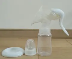手動式 母乳搾乳器 クリア ホワイト
