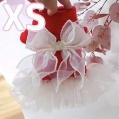 ビッグリボン チュール　ワンピース XSサイズ