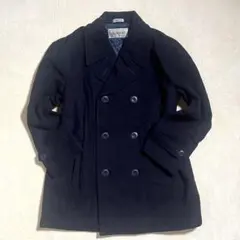 ピーコート　厚手　キルティング　ネイビー　LL　大きいサイズ