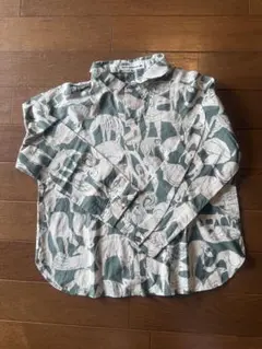 Marble SUD 動物 アニマル柄 総刺繍 ブラウス 半袖シャツ ホワイト