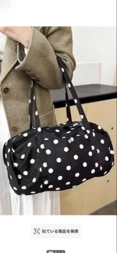 SHEIN ショルダーバッグ　水玉　ドッド　ブラック