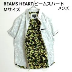 BEAMS HEART　ビームスハート　シャツ　迷彩　カモフラ　シースルー　Mのサムネイル