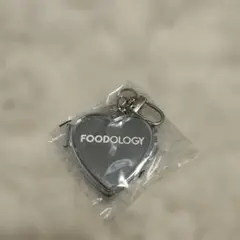 FOODOLOGY フードオロジー　ハート型ミラー付きキーホルダー　キーリング