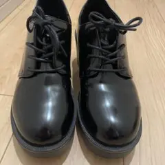 光沢黒ヒールシューズ Lサイズ