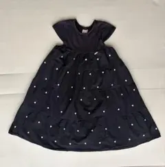 プティマイン　petitmain リンク ハート刺しゅうワンピース　ティアード