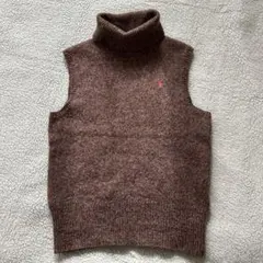 美品 Ralph Lauren ラルフローレン タートルネックベスト ポニーロゴ