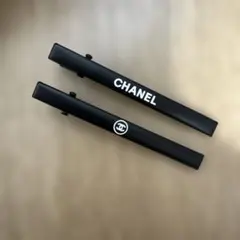 CHANEL ヘアピン 2本セット ブラック　ノベルティのサムネイル