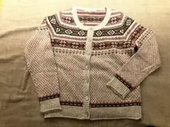 ehka sopo フェアアイル柄カーディガン