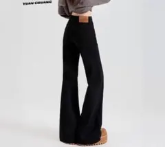 フレアデニムハイウエスト　L