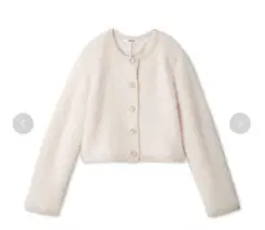 新品　SNIDEL Sustainableファーライクニットジャケット