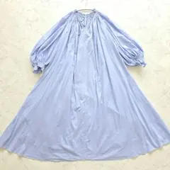 美品】マーレット ピンタックギャザーワンピース スカイブルー 水色
