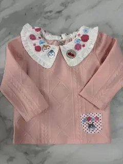 襟付きトップス 90cm ピンク【アンパンマンキッズコレクション】