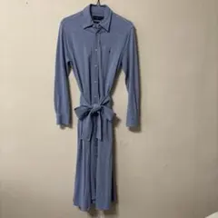 ラルフローレン　ブルー長袖ワンピース