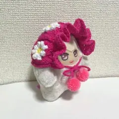 【SALE】ぬい帽子 モンぬい ハンドメイド お花 ボンネット 濃いピンクのサムネイル