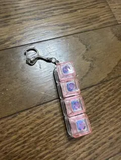 キーボードスイッチ キーホルダー 4連 クリアカラー