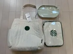 スタバ　福袋2024 3点セット（トート、プレート、マルチケース）
