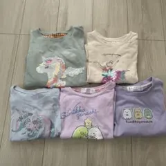 110センチ　5点セット　長袖　トップス　ロンT スパンコール　すみっコぐらし