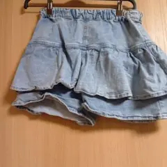 キッズ子供用ガールズ女の子用140サイズ デニムショートパンツ