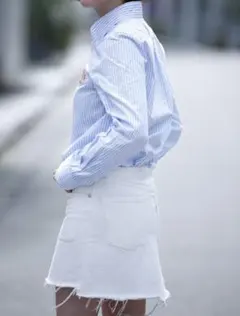 マディソンブルー デニムスカート 白madisonblue ronhermanのサムネイル