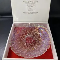 未使用　佐々木硝子　大皿　盛鉢　オーロラ　花の集い　コンポートのサムネイル