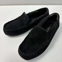 【美品✨】HIMIKO 撥水 シープ レザー ふわふわモカシンブラック 黒