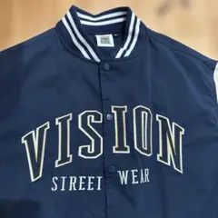 VISION STREET WEAR 半袖ジャケット ネイビー/ベージュ