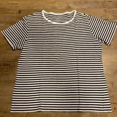 無印良品　メンズLサイズ MUJI ストライプ Tシャツ 100%コットン