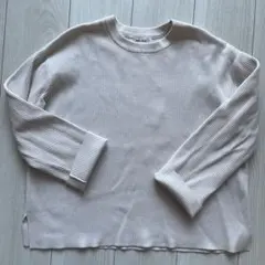 Mila Owen リブ編みシンプルニット アイボリー サイズ0