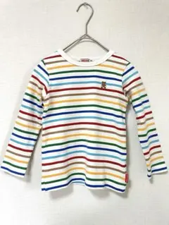 ミキハウス ボーダー ロンT 110 マルチカラー