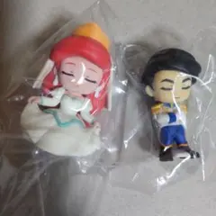 2点セット　アリエル　エリック王子　おじぎ　fig.　ガチャ　フィギュア