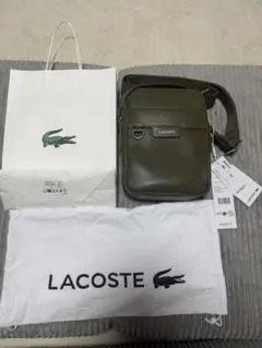LACOSTE ショルダーバッグ カーキ