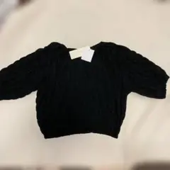yumi半袖トップス ブラック Lサイズのサムネイル