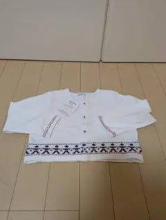 【新品未使用 タグ付き】familiar カーディガン 白90cm