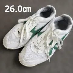 MIZUNO 体育館シューズ ホワイト グリーン　26.0㎝