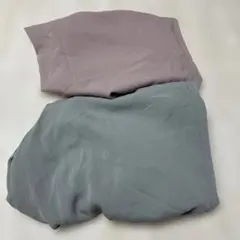 ワイドパンツセット グレー ピンク カーキ ベージュ二枚セット