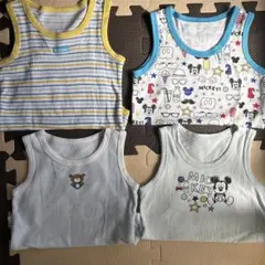 ミッキー柄 ベビー肌着 4枚セット