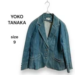 【YUKO TANAKA】デニムジャケット ブレザー 昭和レトロ 日本製 9