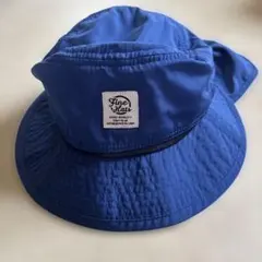 GLOBAL WORK キッズ 日よけ付き ハット ブルー Lのサムネイル