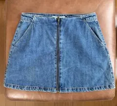 ZARAデニム ジップアップミニスカートのサムネイル