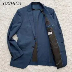 ORIHICA オリヒカ テーラードジャケット ネイビーブルー STRETCH