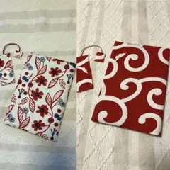 とも様専用　単行本ブックカバー　花柄　唐草模様２点