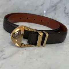 I405 良品✨ヴェルサーチェ クロコ ベルト 4連金具 メデューサー