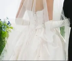 ウェディング ロング グローブ サテン アイボリー 白