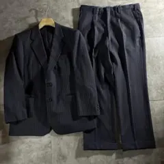 銀座山形屋 高級オーダースーツ セットアップ ウール100% 濃紺