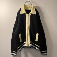 ジップニット カーディガン