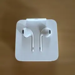 ホワイト 有線イヤホン 充電ケーブル付き